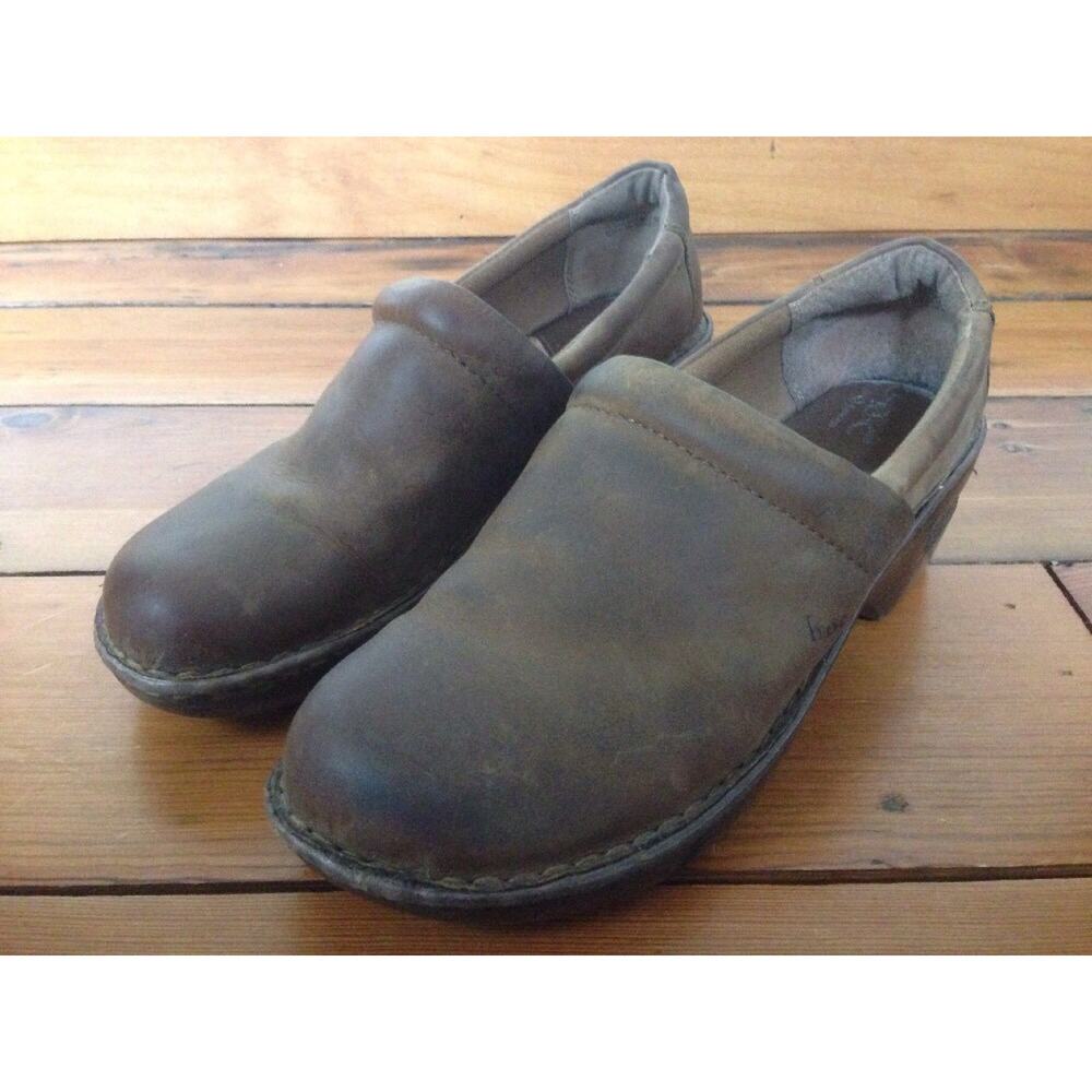 Born BOC Concept Brown Nubuck Leather Womens Shoes Comfort Clogs 10M 41